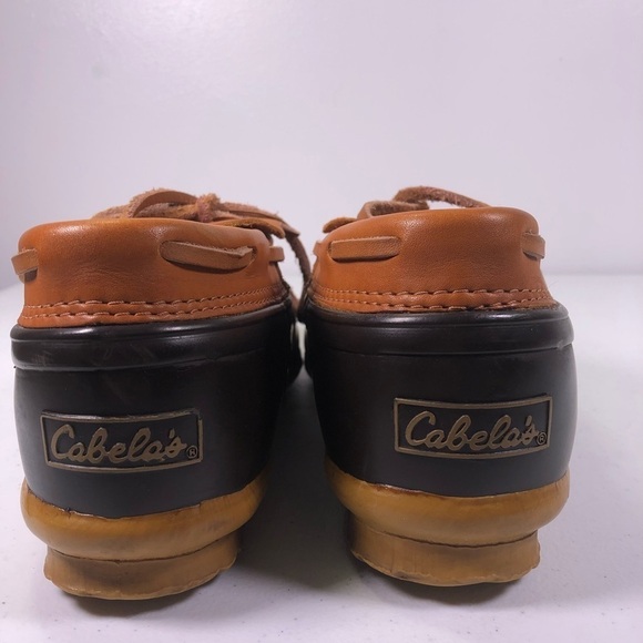 CABELAS Rubber Leather Ankle Duck Boots Rain Muck - Picture 5 of 9